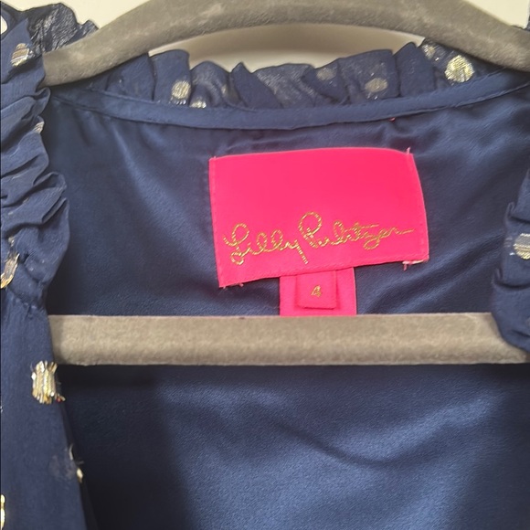 Lilly Pulitzer Navy Dress with Gold Details - Picture 2 of 4